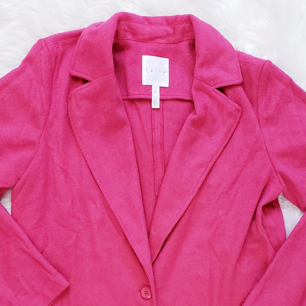 New Leith Single Button Relax Pink Long Jacket - image 6